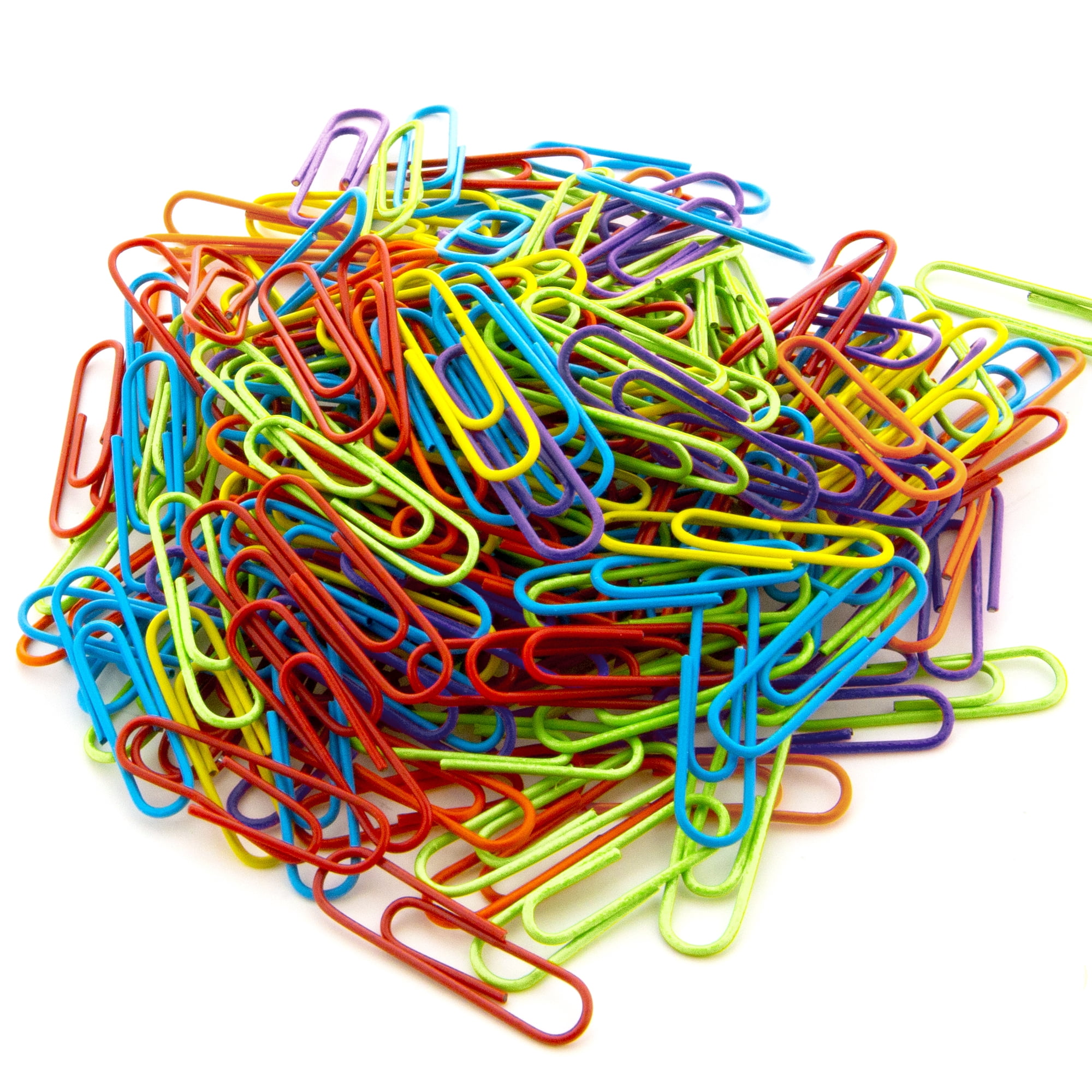 BAZIC Paper Clips Regular 33mm, Small Color Paper Clip (200/Pack), 24-Packs