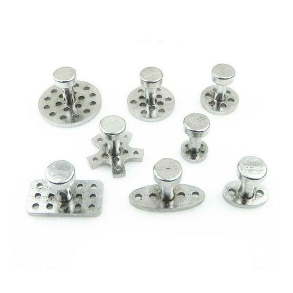 8-Sizes Car Body Dent Repair Aluminum Puller Tabs Cold Glue Kit Paintless Tool