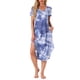 thumbnail image 2 of INSPIRE CHIC Camisón de Mujer con Cuello en V, Manga Corta, Camisón Largo, Vestido de Lounge de Primavera Verano con Bolsillo, Talla XL, Tie Dye Gris Azul, 2 of 6