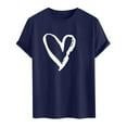 thumbnail image 4 of UVEASISHA Valentines Day Shirt Men Short Sleeve Crewneck Heart Graphic Tees Spring Summer Casual Regular Fit Vacation T-Shirts Navy XXL, 4 of 5