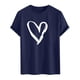 thumbnail image 3 of Tops para hombre, blusas y camisas de cuello redondo y manga corta para hombre. Camiseta/camisa informal de cuello redondo y manga corta con estampado de corazones para hombre. Tops de poliéster para, 3 of 4