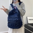 thumbnail image 3 of Bolso Mano Ehuebsd Retro Jeans Hombro Mujer Color Sólido Denim Mochila Diaria, 3 of 9
