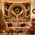 thumbnail image 3 of Eclipse Mountain Valley with Crystals, Mystical Vintage Style for Celestial Art Lovers, Nature Wall Art, Halloween Gift, Tapestry Wall Hanging for Bedroom and Meditation Room, 3 of 7