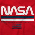thumbnail image 2 of NASA Retro Worm Logo American Flag Unisex Plus Size Zip Hoodie Brisco Brands 2X, 2 of 5