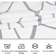 thumbnail image 5 of CAILDANL Grey and White Striped Fabric Shower Curtain for Bathroom with 12 Hooks, Curtains 72 Inches Long, Weighted Hem,Waterproof Bath Accessories Hotel Style - Machine Washable, 5 of 8