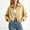 Yellow, variant on Womens Bomber Jacket Zip up Lapel Collar Long Sleeve Cropped Coat with Pockets Fashion Casual Outerwear for Fall Winter Yellow