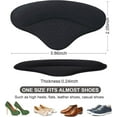 thumbnail image 3 of 6 Pairs Heel Cushions Inserts for Loose Shoes, Heel Pads Grips Liner Snugs, Filler Improved Shoe Fit and Comfort, Prevent Too Big Shoes from Slipping,Heel Pains frictions and Blisters (Black), 3 of 12
