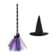 thumbnail image 1 of Halloween Witch Brooms 1Set Purple Plastic Creative Costumes for Cosplay Party Costume Accessories, 1 of 4