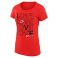 thumbnail image 2 of Women's G-III 4Her by Carl Banks Red Carolina Hurricanes Super-Slim Fit Lightweight Hockey Love T-Shirt, 2 of 3