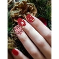 thumbnail image 4 of 12 Sheets Christmas Full Nail Wraps Nail Stickers Strips Adhesive Nail Polish Stickers with 1Pcs Nail File,Impress Snowflake Snowman Xmas Tree Nail Wraps Strips Manicure Kit, 4 of 7