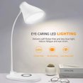 thumbnail image 4 of Learning Night Lamp 5W Quick Study Work Bedroom Phone Bedside Reading Lights Adjustable Degree Rotatable Flexible Decorating Light Bedroom white, 4 of 7