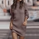 thumbnail image 2 of Vestido de suéter de punto para mujer, primavera 2024, cuello en V, jerséis sexys, jerséis holgados, jerséis de trabajo, vestidos de otoño e invierno, jerséis de calle, 2 of 4
