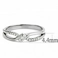 thumbnail image 2 of Luxe Jewelry Designs Women's Bypass Stainless Steel Ring with Cubic Zirconia - Size 6 (Pack of 2), 2 of 4