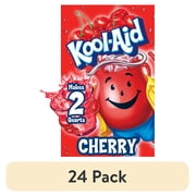(24 pack) Kool-Aid Unsweetened Cherry Powdered Soft Drink Mix, 0.13 oz Packet, Powders