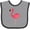 Heather and Black, variant on Inktastic Cute Flamingo Bird Boys or Girls Baby Bib