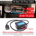 thumbnail image 1 of Dalazy Adaptateur de Source d'Alimentation pour Tableau de Bord de Voiture Réduction de Tension Intérieure Câble de Charge ACC DVR OBD avec Interrupteur Cordon de Remplacement Électrique, 1 of 9