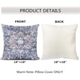 thumbnail image 3 of Ethnic Pattern Boho Pillow Cover 18x18 Inch Southwest Farmhouse Pillow Cover Home Decor Cotton Linen Throw Pillow Case Cushion Cover for Sofa Couch Boho13-14, 3 of 6