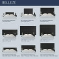 BELLEZE Upholstered Wall Mounted Black Bed Backboard Fits a Twin, Double, Queen, King Bed Frame
