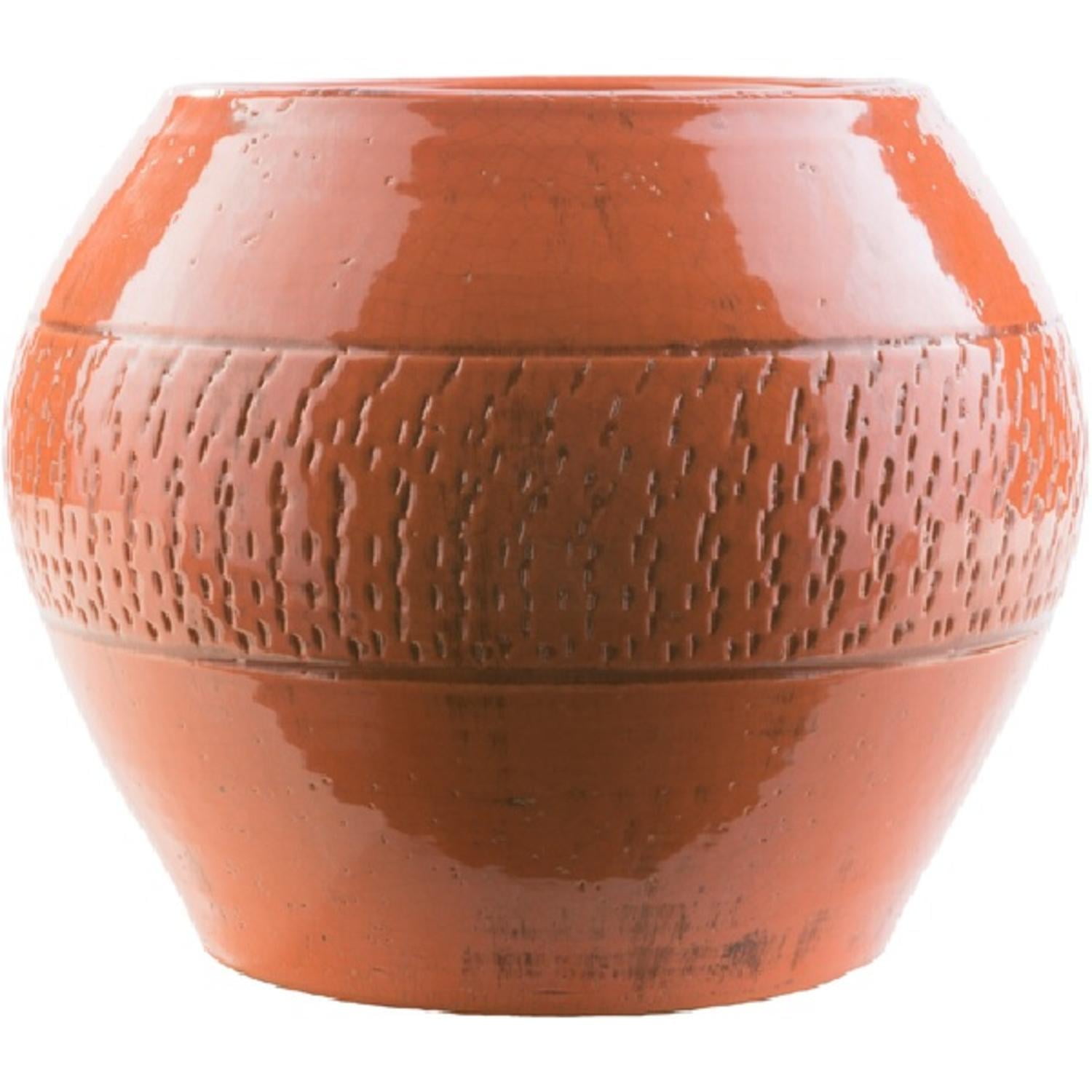 13.4&quot; Textured Fiesta Burnt Orange Indoor/Outdoor