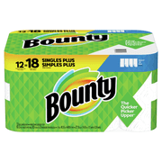 Bounty Select-A-Size 2-Ply Paper Towels, 11" x 5-15/16", White, Pack Of 12 Giant Rolls