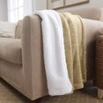 thumbnail image 3 of Manta Genteele Sherpa Super Soft 130 x 150 cm, color camel/blanco, 3 of 6