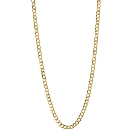 Pori Jewelers 2-Tone 18kt Gold-Plated Sterling Silver 2.75mm Cuban Chain Men's Necklace, 30