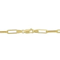 thumbnail image 3 of Everly Women's 4.3mm 14kt Yellow Gold Oval Paperclip Link Chain Anklet - 9 in., 3 of 7