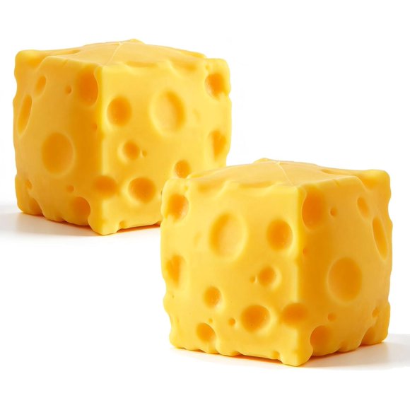 Juguete de Apretar GYYDSGS Queso Amarillo 6 cm Pack de 2