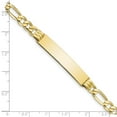 thumbnail image 3 of 10k Yellow Gold Bracelet ID Figaro 7.5 mm 8 in Link, 3 of 3