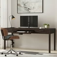 thumbnail image 3 of Simpli Home Hollander SOLID WOOD Contemporary Modern 72 inch Wide Wide Desk in Warm Walnut Brown, 3 of 14