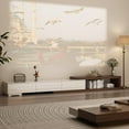 thumbnail image 5 of ChVans Extendable TV Stand for 85/100/120 inch TV, 82"-110" Wood Reversible TV Media Console with 3 Drawers, Modern Entertainment Center for Living Room,Bedroom, White-Walnut, 5 of 6