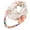 Pink White, variant on Beads Pendant Floral Print Necklace Scarf Simple Ethnic Style Vintage Chiffon Scarf for Home