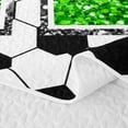 thumbnail image 5 of Erosebridal Personalized Initial H Soccer Print Twin Quilt Set for Boys Girls,Teens Green Glitter Print Twin Coverlet Set, 5 of 7