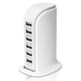 thumbnail image 1 of USB Charging Station Hub  Smart IC Tech 6A 30W 6 Port USB Wall Charger Desktop Charging Multi Ports Rapid Adapter for iPad Cellphones Camera, 1 of 9