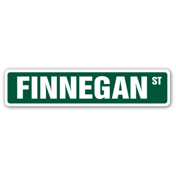 FINNEGAN Street Sign Childrens Name Room Sign | Indoor/Outdoor | Â 30" Wide