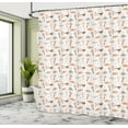 thumbnail image 4 of Ambesonne Dinosaur Shower Curtain, Antique Animals Palm Trees, 69"Wx84"L, Sand Brown and Dark Grey, 4 of 4