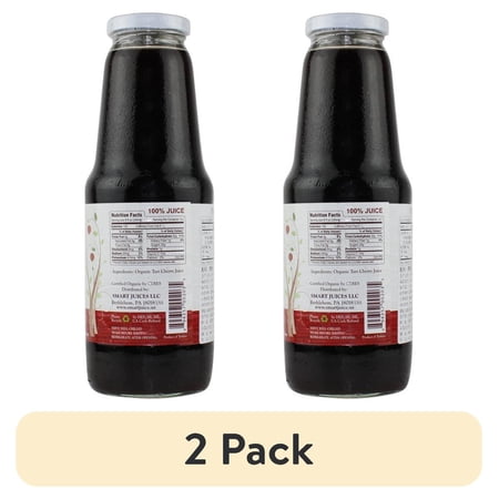 (2 pack) Smart Juice Organic 100% Tart Cherry 33.8oz