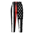thumbnail image 5 of VERUGU Capris Pants for Women Summer Casual Elastic Waist Independence Day Printed Cropped Pants Black L, 5 of 5