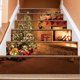 thumbnail image 3 of Pegatinas navideñas 3D impermeables para escaleras para renovación de escaleras, árbol de Navidad, chimenea navideña, simulación 3D, escalera, barra impermeable de moda, 3 of 4