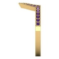 thumbnail image 4 of 0.25 ct Brilliant Round Cut Natural Amethyst 18K Yellow Gold Stackable Band SZ 3.75, 4 of 6
