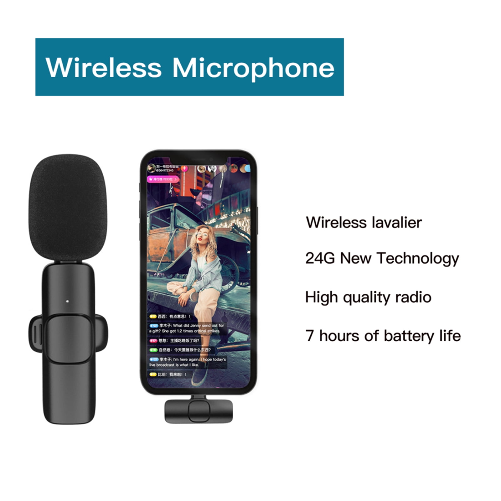 Buy 10Gtek Wireless Lavalier Microphone for iPhone iPad Recording