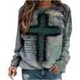 thumbnail image 2 of Puntoco, camiseta de manga larga suelta con cuello redondo y estampado informal a la moda de verano para mujer, blusa, Jersey Puntoco Puntoco-1782, 2 of 8