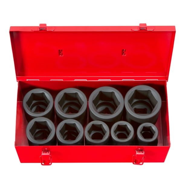 TEKTON 1 Inch Drive Deep 6Point Impact Socket Set, 9Piece (12 in