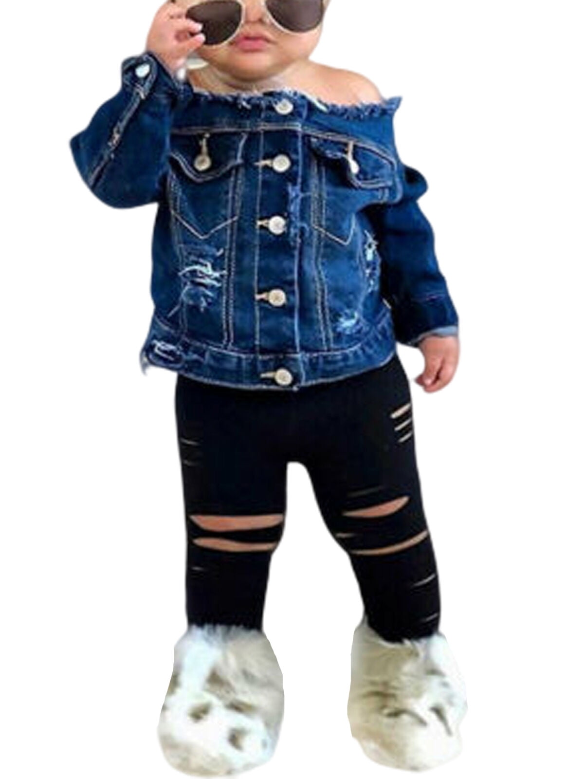 Newborn Baby Girls Denim Jacket Off 
