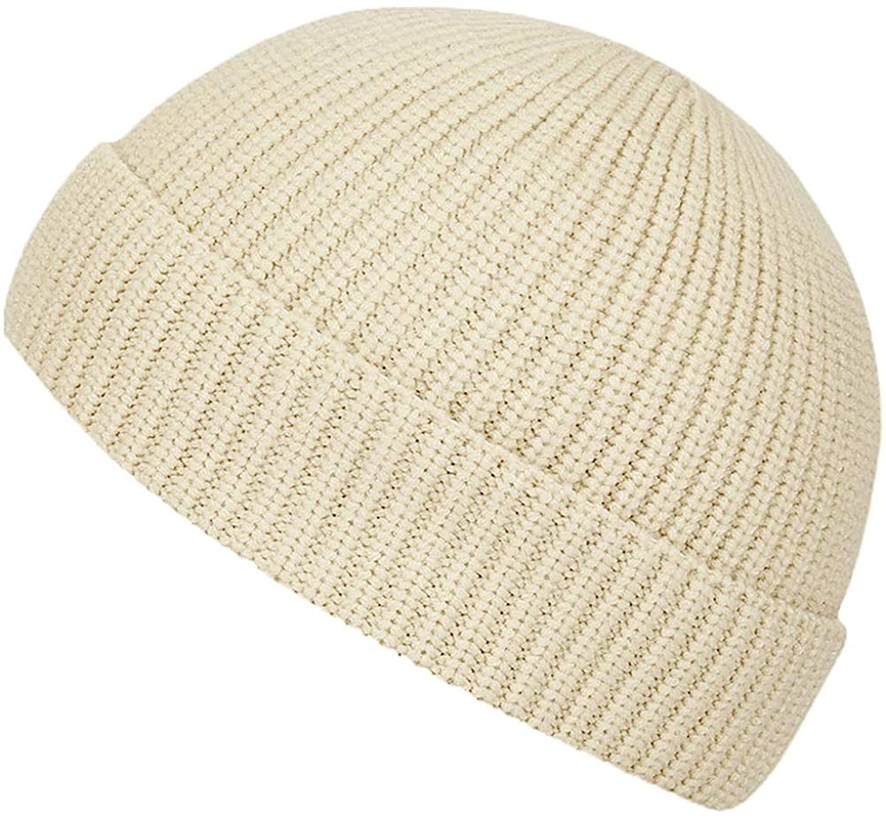 Knit Cuff Short Fisherman Beanie Hat 