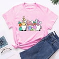 thumbnail image 4 of EGNMCR T-shirt de Pâques Chemises pour Femmes Imprimé de Pâques T-shirt à Col Rond pour Femmes Mode et Confortable Haut de Chemise pour Femmes Haut/chemise à Manches Courtes à Col Rond T-shirt pour Femmes, 4 of 7
