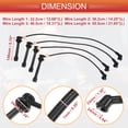 thumbnail image 3 of Cables de Bujía de Encendido de Coche Unique Bargains 7mm para Nissan Frontier 1998-2001 Xterra 00-01 No.224403S500 - Paquete de 4, 3 of 7