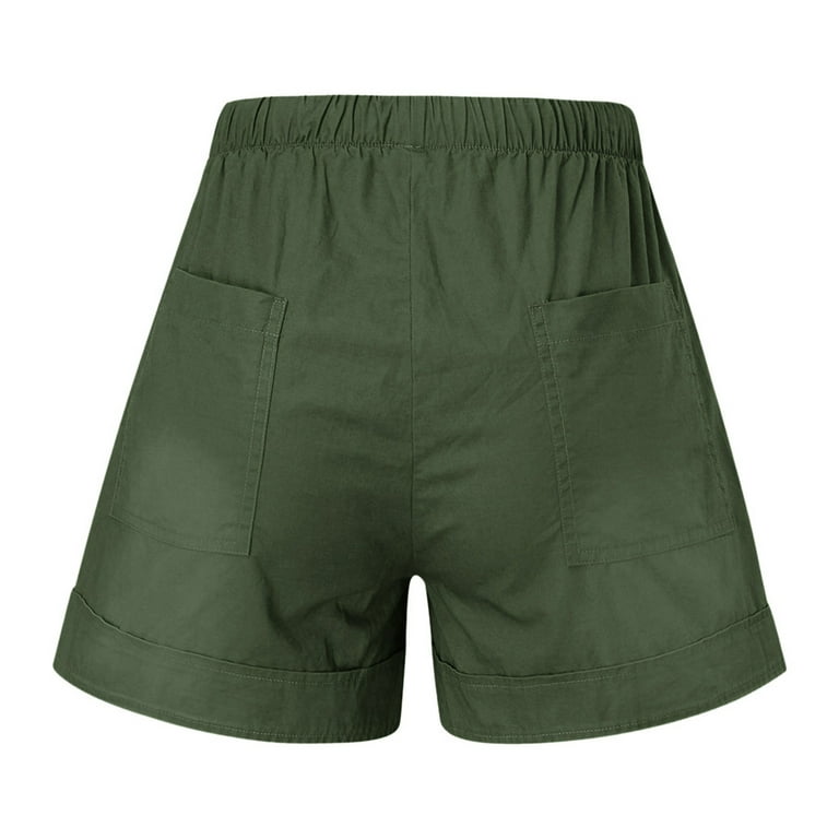 Tawop Men Golf Shorts Casual Elastic Pants Leggings Pocket Loose Shorts  Womens Summer Shorts Army Green Size 14 