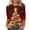 Multicolor Christmas Graphic Tees for Women, variant on TARIENDY 3/4 Sleeve Christmas Graphic Tees for Women Trendy Xmas Holiday Family Dinner Blouses Soft Cozy Spring Fall Shirts XXL