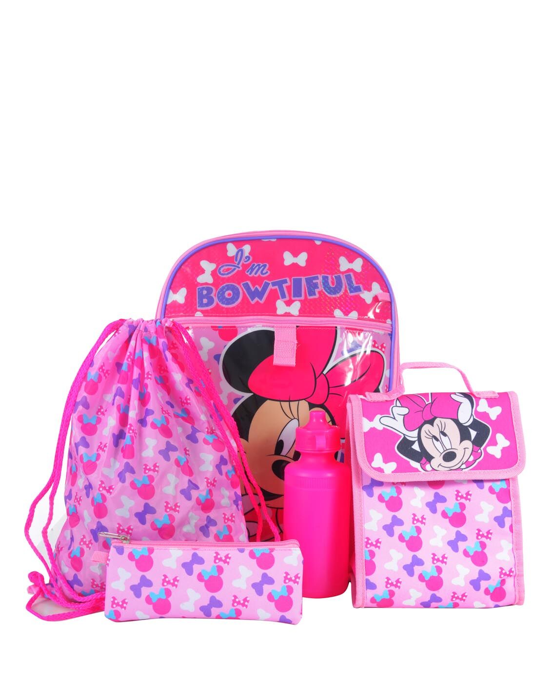 DISNEY GIRLS' MINNIE MOUSE 5-PIECE BACKPACK SET - image 1 of 6